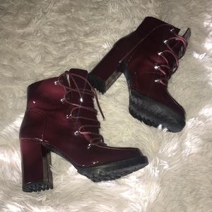 Gianni bini vinyl boots.